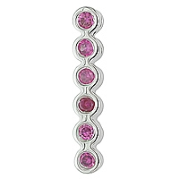 Pink sapphire white gold designer pendant