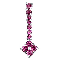 Pink sapphire white gold designer pendant