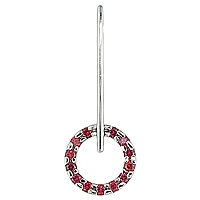 Orange sapphire white gold designer pendant