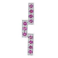 Pink sapphire white gold designer pendant