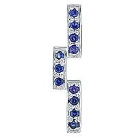 Blue sapphire white gold designer pendant