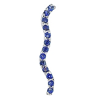 Blue sapphire white gold designer pendant