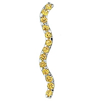 Yellow sapphire white gold designer pendant