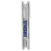 Blue sapphire white gold designer pendant