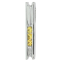 Yellow sapphire white gold designer pendant