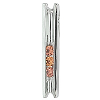 Orange sapphire white gold designer pendant