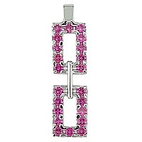 Pink sapphire white gold designer pendant