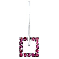Pink sapphire white gold designer pendant