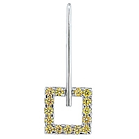 Yellow sapphire white gold designer pendant