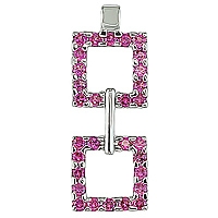 Pink sapphire white gold designer pendant