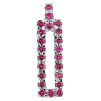 Pink sapphire white gold designer pendant
