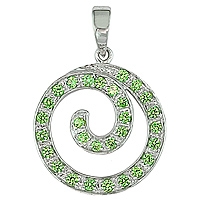 Tsavorite white gold designer pendant