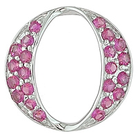 Pink sapphire white gold designer pendant
