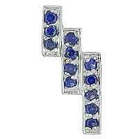 Blue sapphire white gold designer pendant