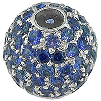 Blue sapphire white gold designer pendant