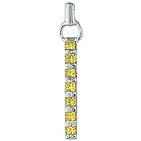 Yellow sapphire white gold designer pendant