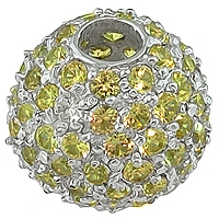 Yellow sapphire white gold designer pendant